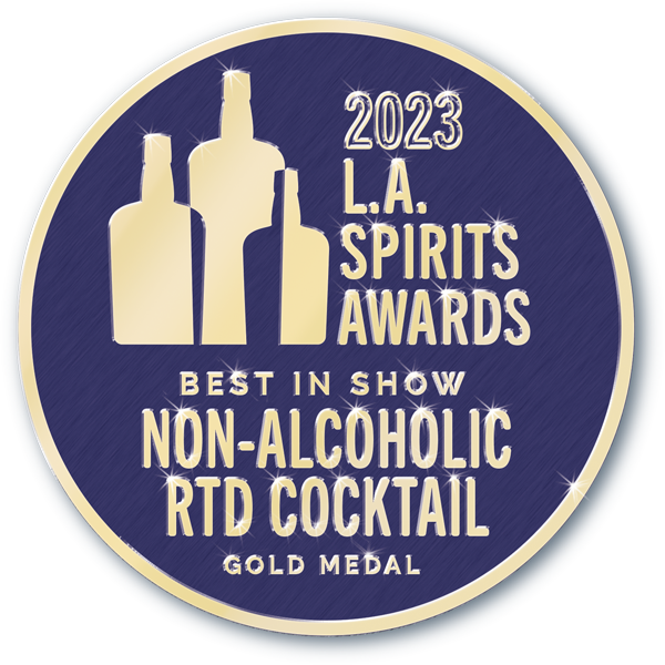LA Spirit Awards Best In Show for Non-Alcoholic RTD Cocktail. Mocktails, Ready-to-drink, Ready-to-pour, Award-winning.